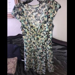 Lauren Conrad Floral Romper Size 6 Cottagecore Botanical Print